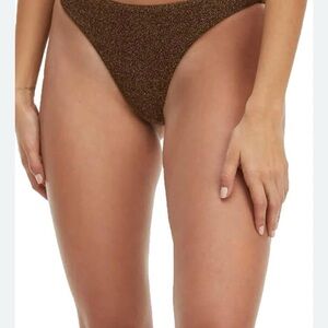Good American Good Sparkle brown bikini bottom